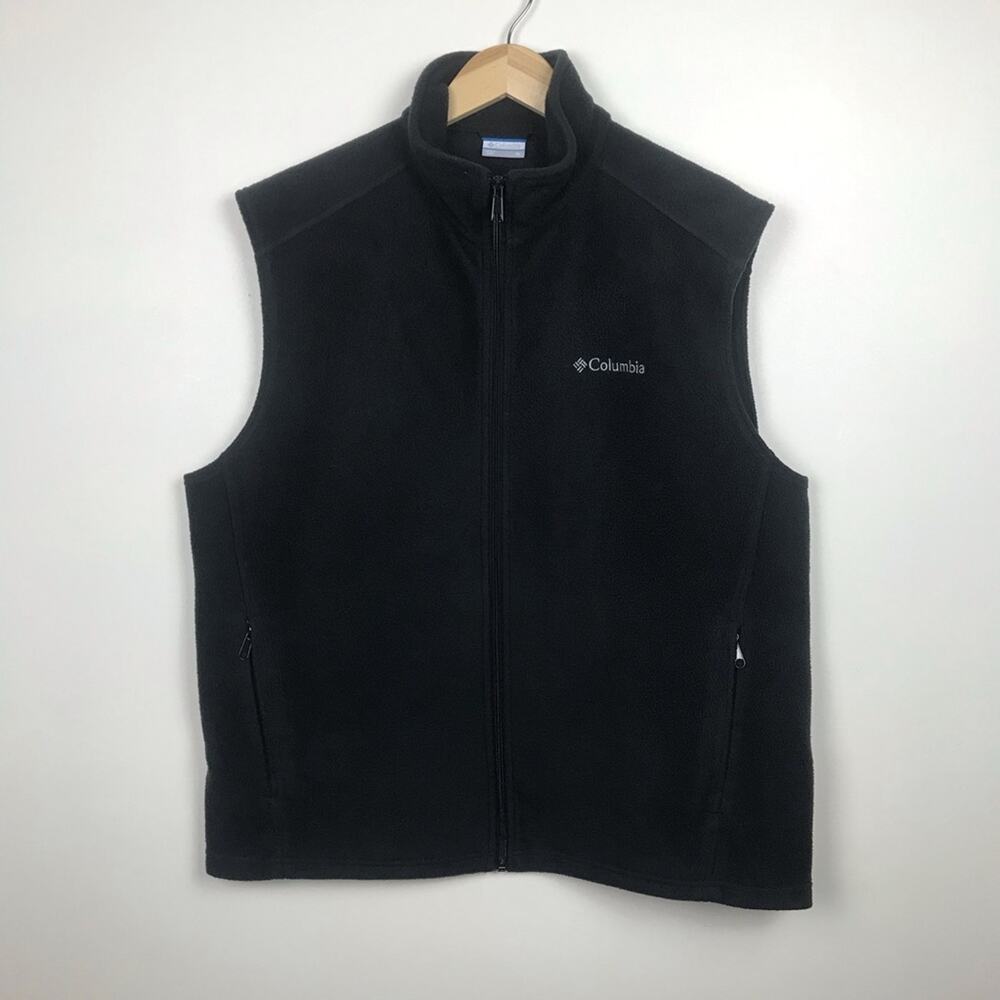 Columbia fleece vest men’s xl black‎